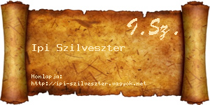 Ipi Szilveszter névjegykártya