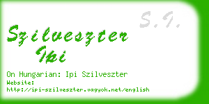 szilveszter ipi business card